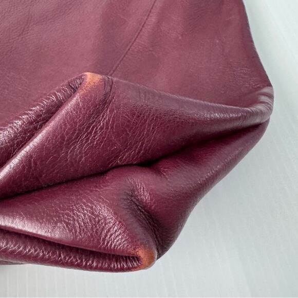 Rebecca Minkoff Moto leather hobo merlot colored - Picture 6 of 11